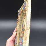 Flower-decorated sandstone mirror, circa 1970