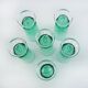 6 vintage mint green champagne flutes - Luminarc Arcoroc France