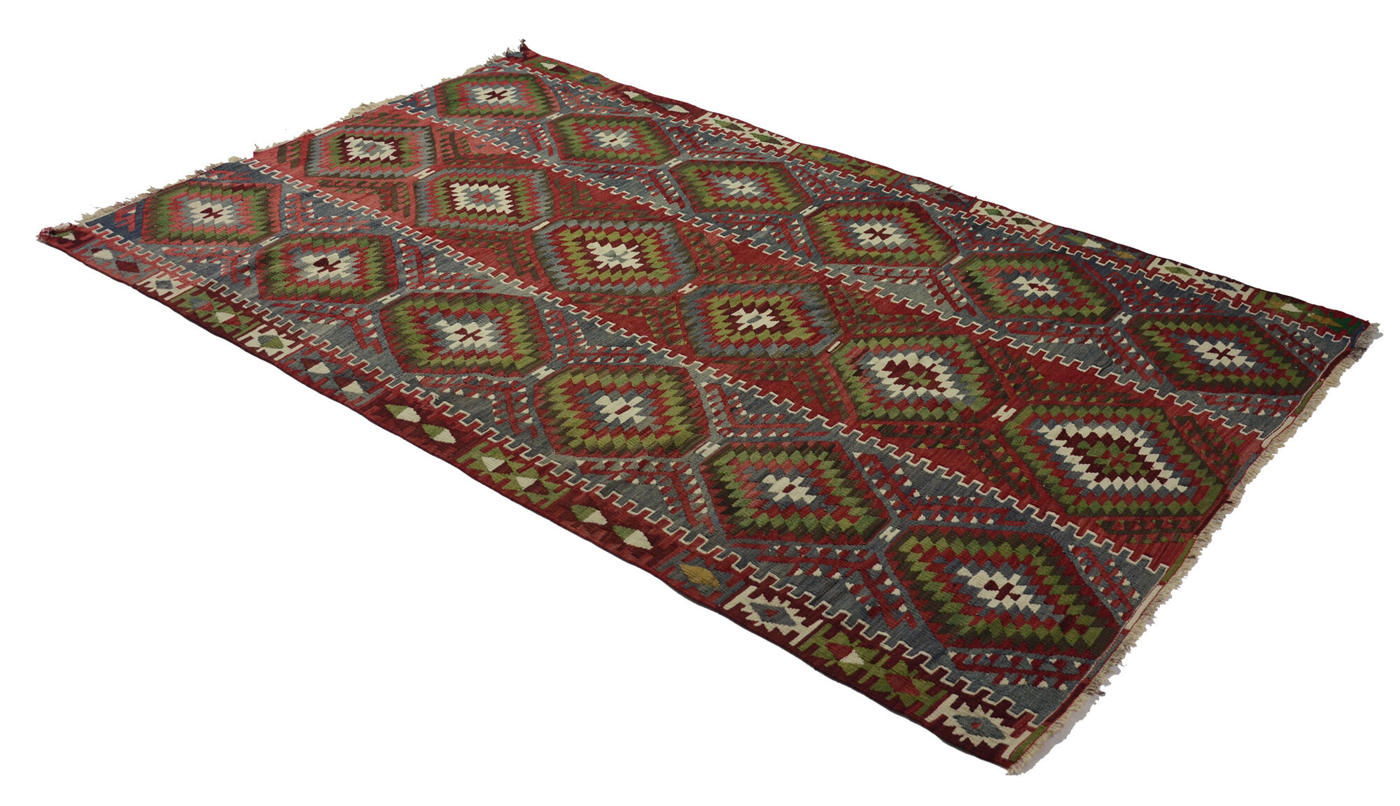 Anatolian handmade kilim rug 287 cm x 170 cm