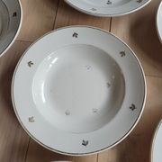 Lot de 16 assiettes creuses porcelaine opaque Badonviller
