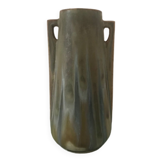 Denbac stoneware vase signed vintage Art Deco