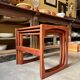3 nesting coffee tables GPLAN model Quadrille in teak