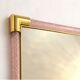 Elegant Modern Pink and Gold Mirror with Torchon Murano Glass Work