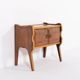 Sculptural Italian Mid-Century nightstand/cabinet, 1950’s