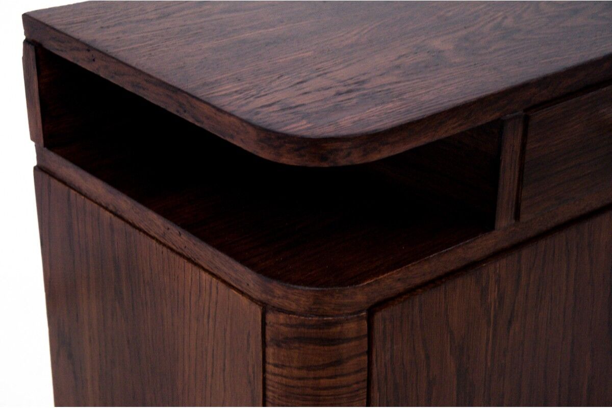 Pair of art deco bedside tables, Poland, 1950s, renovated