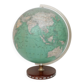 Globe terrestre vintage sur pied en bois, années 60