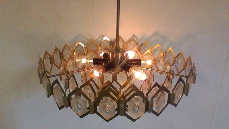 Retro Chandelier Jaroslav Bejvl, 1970s