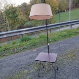 Floor lamp of the 50s magazine holder and tablet reader lamp formica