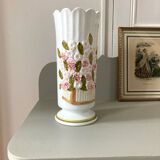 Large vintage vase with floral pattern