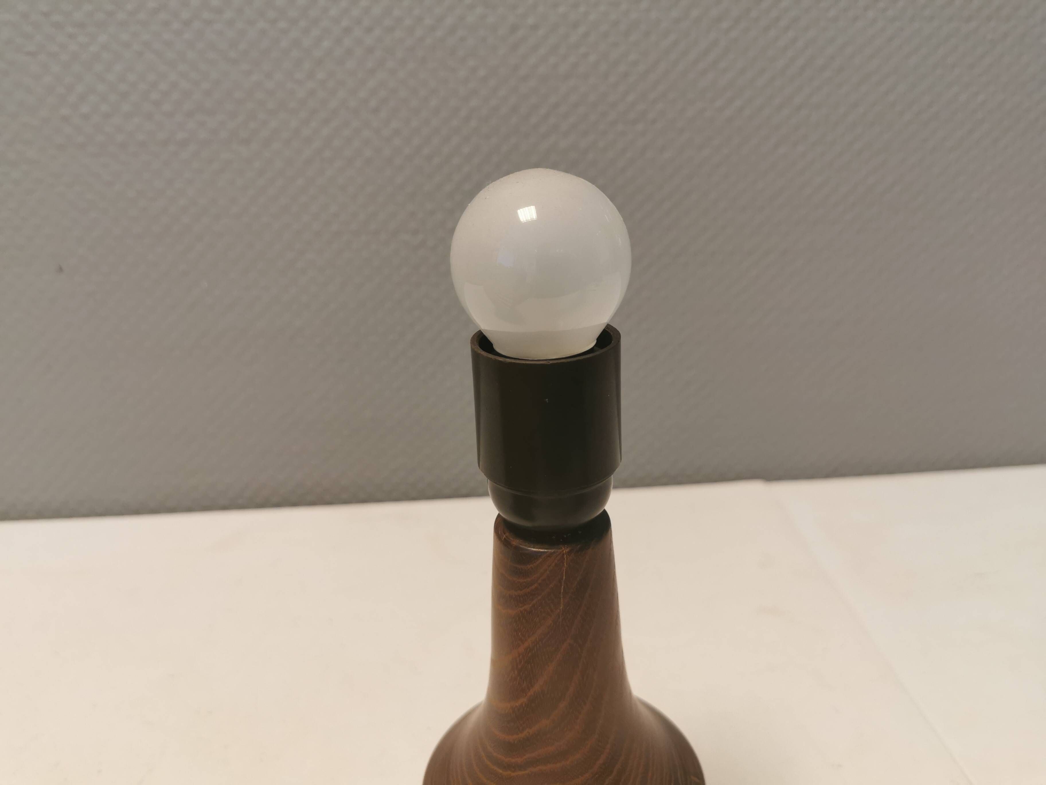 Beautiful sting lamp in twisted wood. Estimated 1970s and Swedish or Danish.
