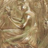 Art nouveau bronze vide-poches dish by Pierre Léon Dusouchet