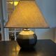 black ceramic lamp from the 80s