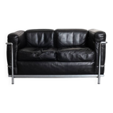 LC2 Two-Seater Sofa in Leather by Le Corbusier & Pierre Jeanneret