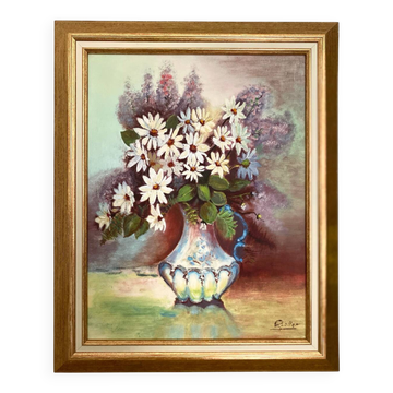 Oil on old canvas