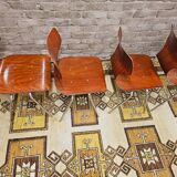 Set of 4 stackable chairs Flototto design Adam Stegner 60s vintage