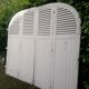 Arched shutters oak louvers H226xW277 4 leaves