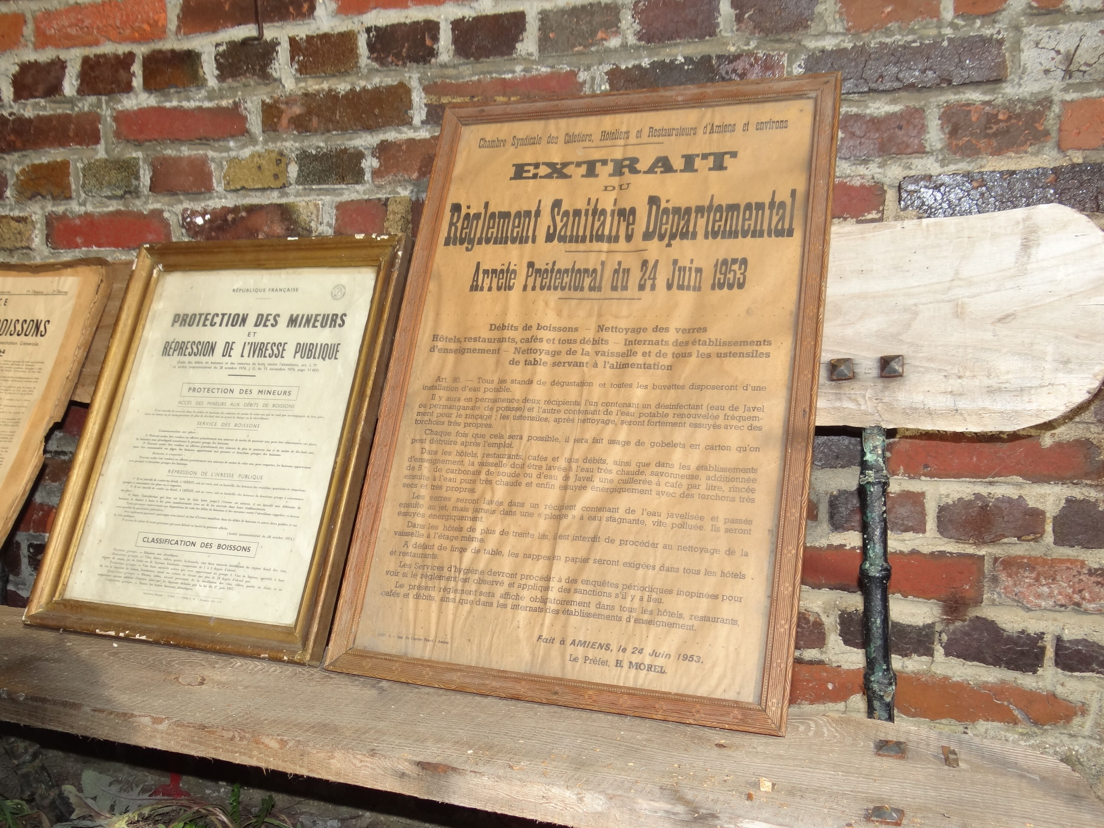 Two coffee settlement boards 1950