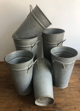 Pair of zinc pots, florist vases - Model 5