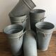 Pair of zinc pots, florist vases - Model 5