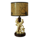Vintage onyx birds bedside lamp