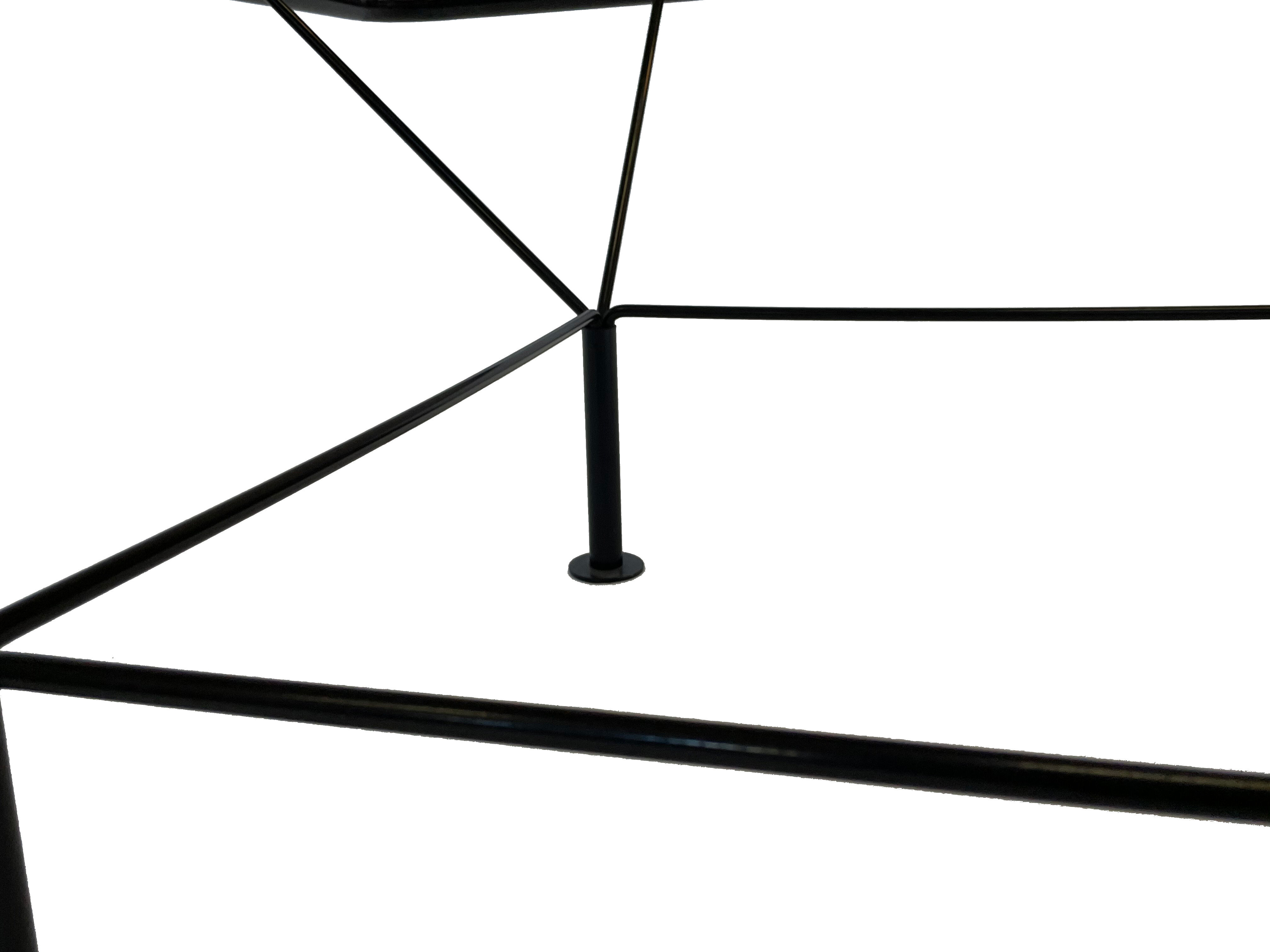 80s metal coffee table and minimalist design glass