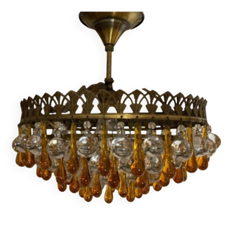 Vintage Murano crystal technology lamp, years 50