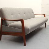 1960s sofa/daybed convertible in cherrywood