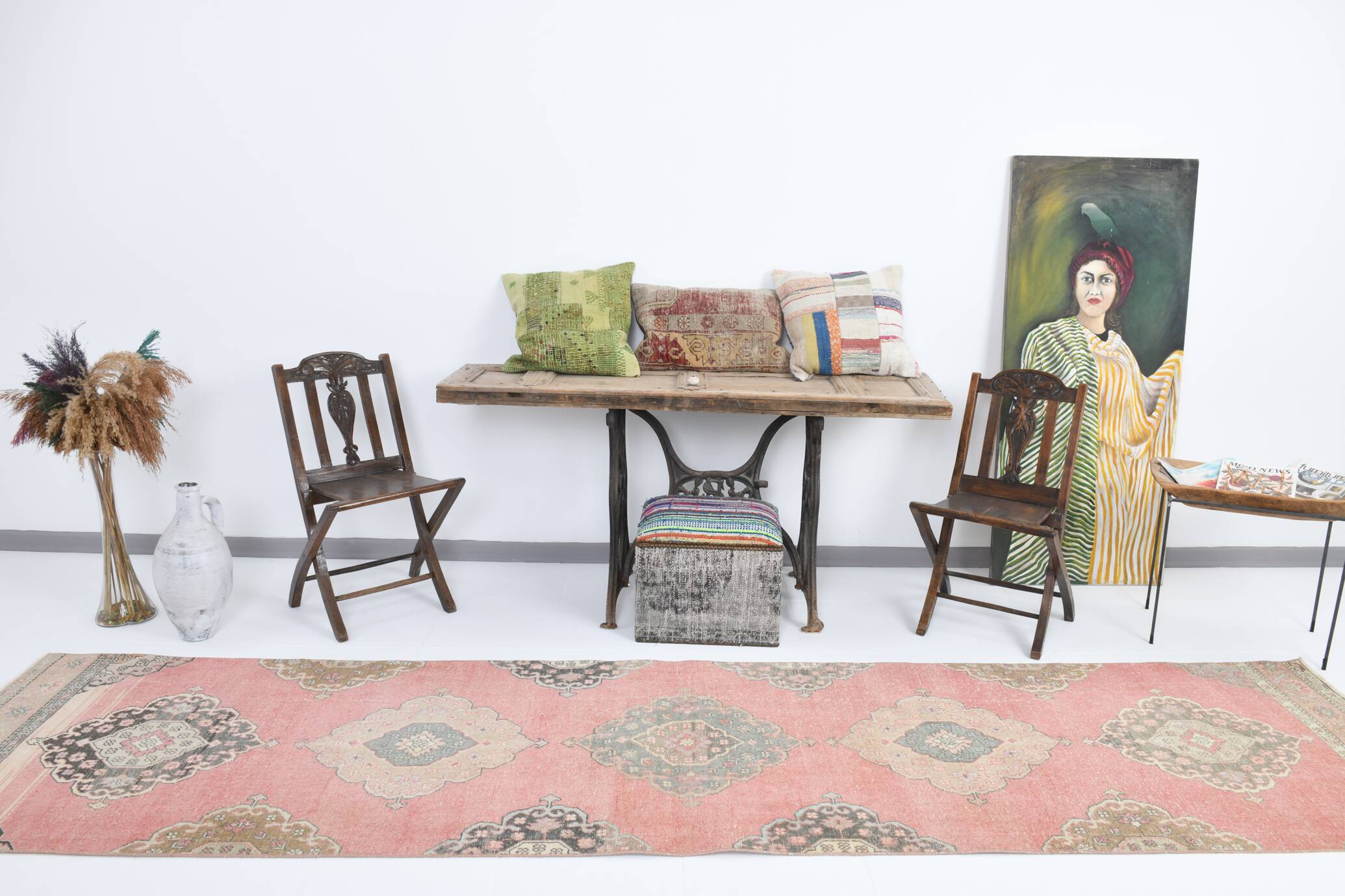 Shades Of Pink Vintage Runner Rug