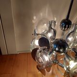 Vintage chandelier 70'S Oscar Torlasco , 9 lights