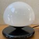 Glass and marble mushroom lamps