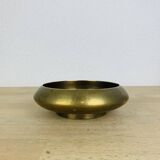 Vintage round gold-plated brass pocket tray