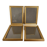 Four gilded wood frames to place or hang