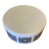 Antique White Opaline Wall Light + Vintage Black Baroque Decor