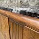 Low sideboard in black marble, Art Deco, 1930s