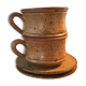 2 tasses en grès