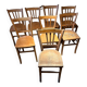Lot de 8 chaises bistrot 1950