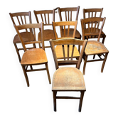 Set of 8 bistro chairs 1950