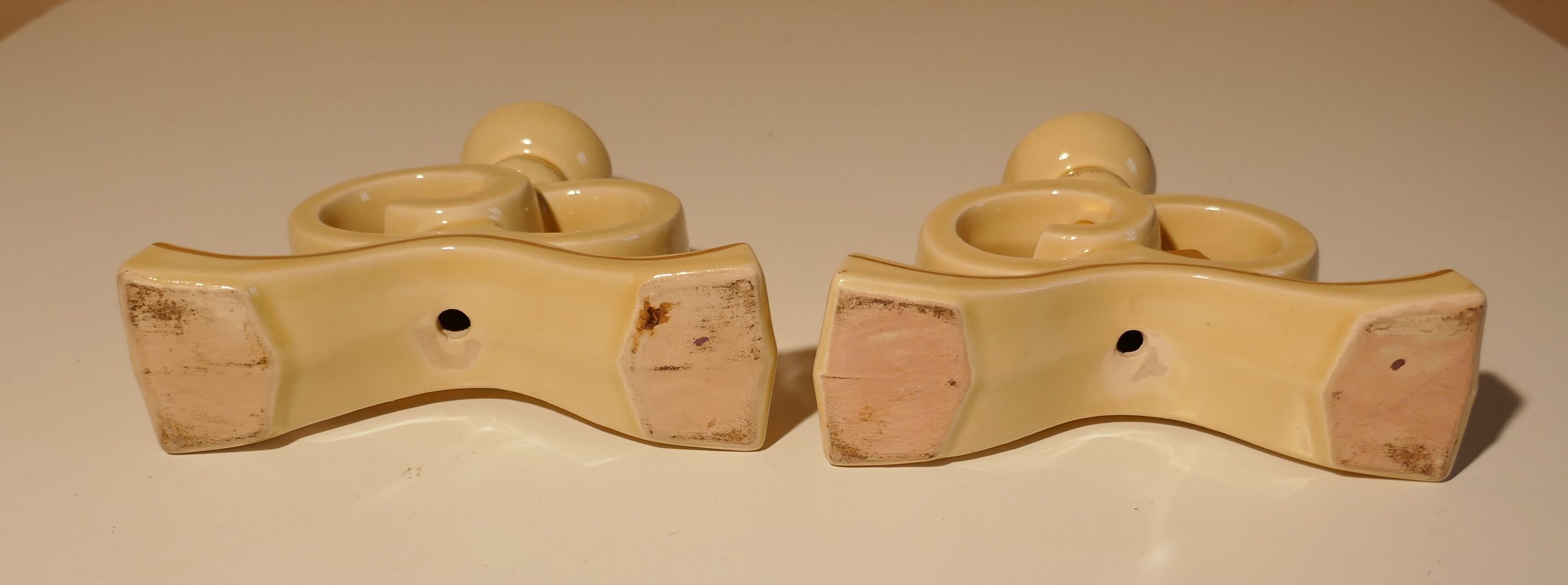 Art Deco ceramic candlesticks