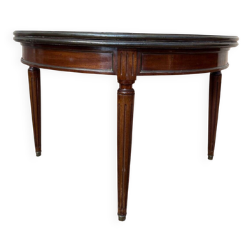 Console - Half-moon table Louis XVI in solid mahogany