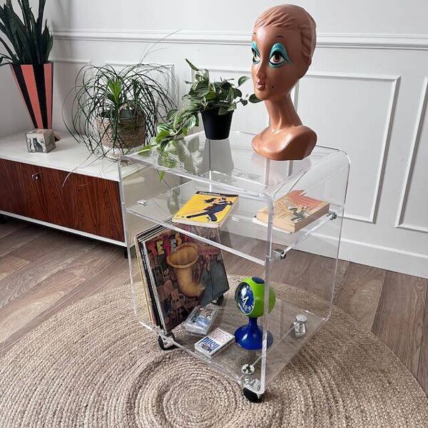 Desserte en plexiglass David Lange