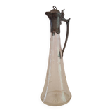 Old crystal and pewter ewer