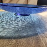 Mid-Century Murano Glass Plate: Cobalt Blue Guido Ferro Centerpiece