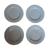 Lot of 4 decoration thrush Limoges dessert plates