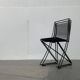 Set of black postmodern Kreuzschwinger chairs by Till Behrens for Schlubach, 1980s.