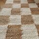 Checkered jute rug