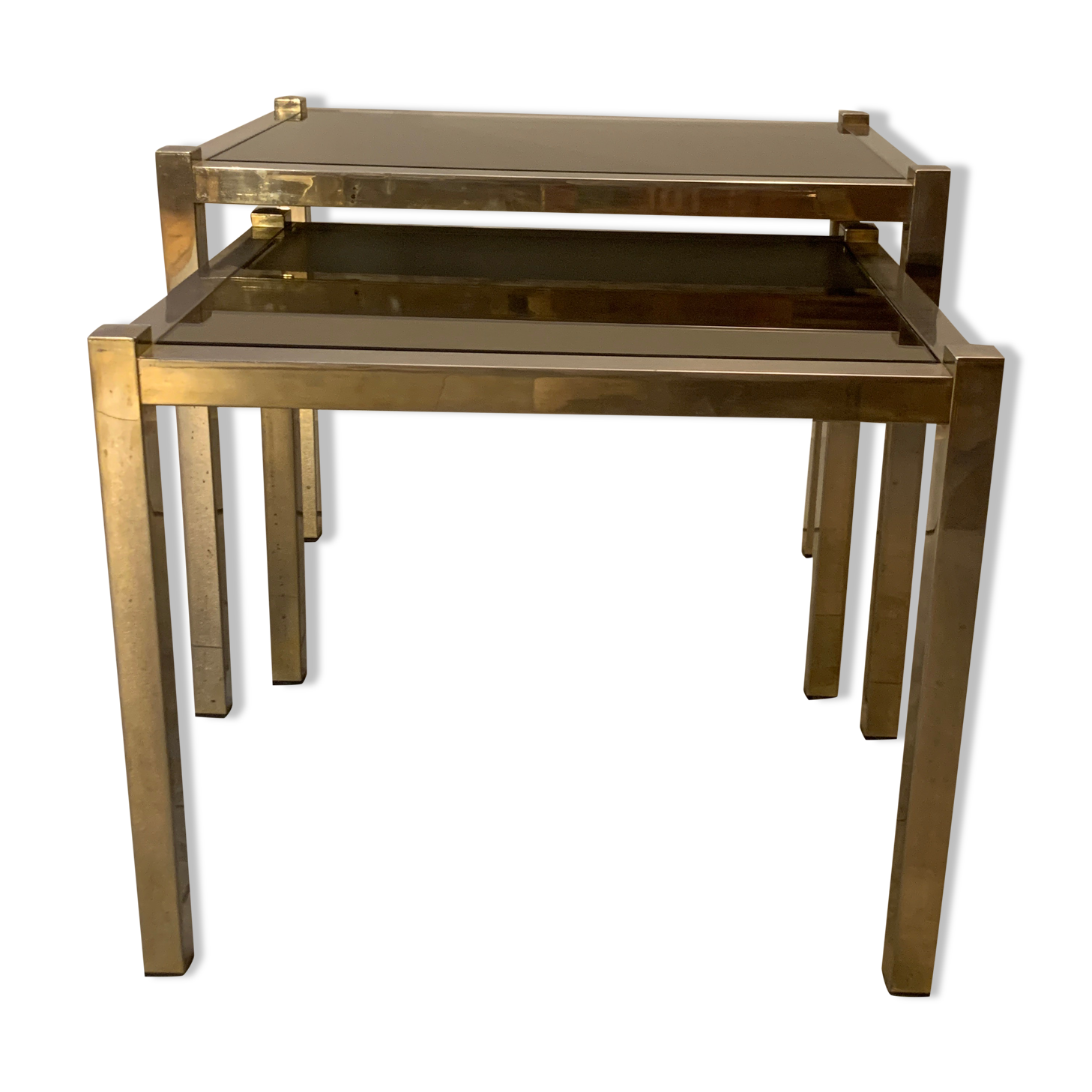Brass nesting coffee tables