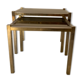 Brass nesting coffee tables