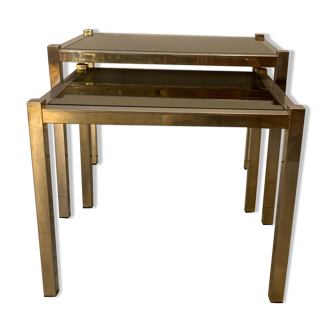 Brass nesting coffee tables