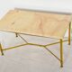 Coffee table marble unbleached and brass 60s