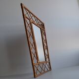 1970s Mid century Rattan wall mirror